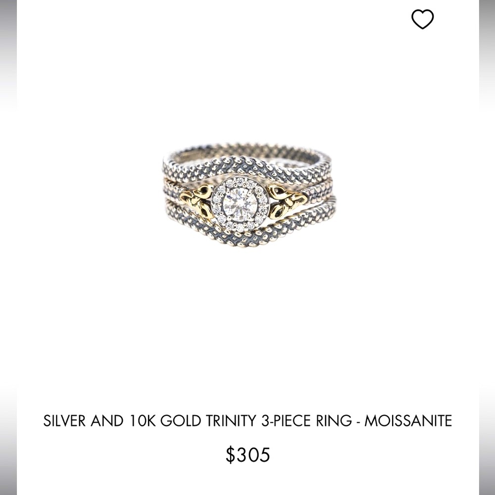 Keith Jack Elegant Gold and Silver Ring with Sparkling Maisonette Centrepiece